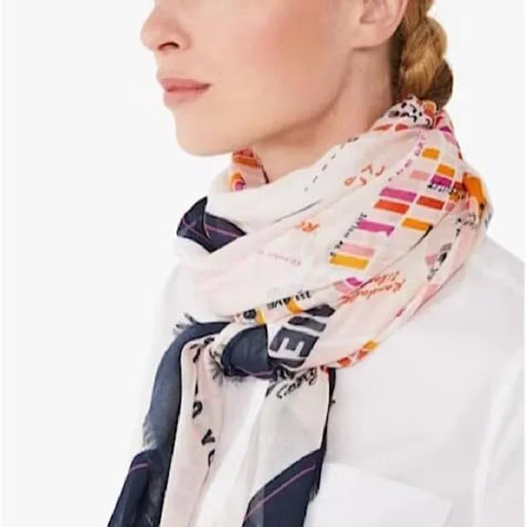 NWT kate spade Map of Manhattan Scarf - Picture 11 of 12